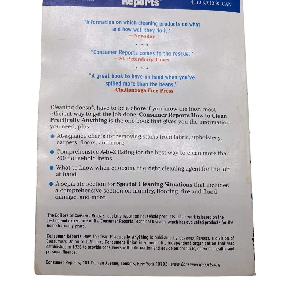 How‎ To Clean Practically Anything Paperback Book By Consumer Reports